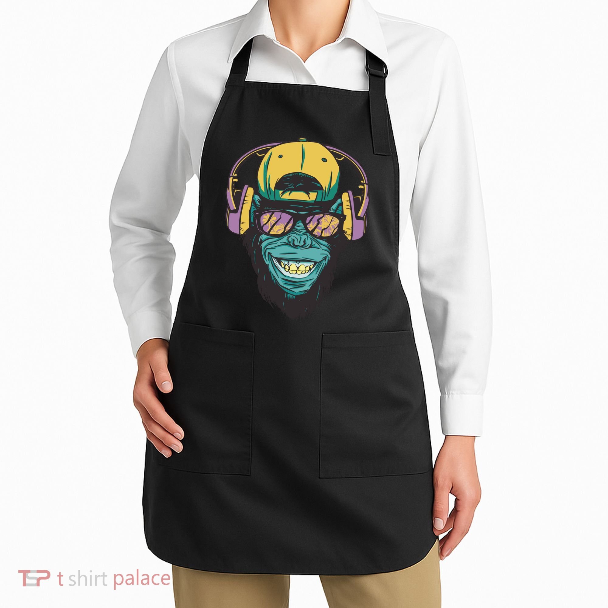 Palm Tree Music Monkey Apron