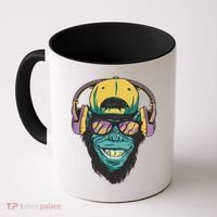 Palm Tree Music Monkey Coffee Mug thumb 0