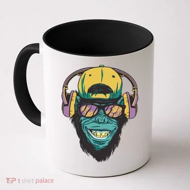 Palm Tree Music Monkey Coffee Mug