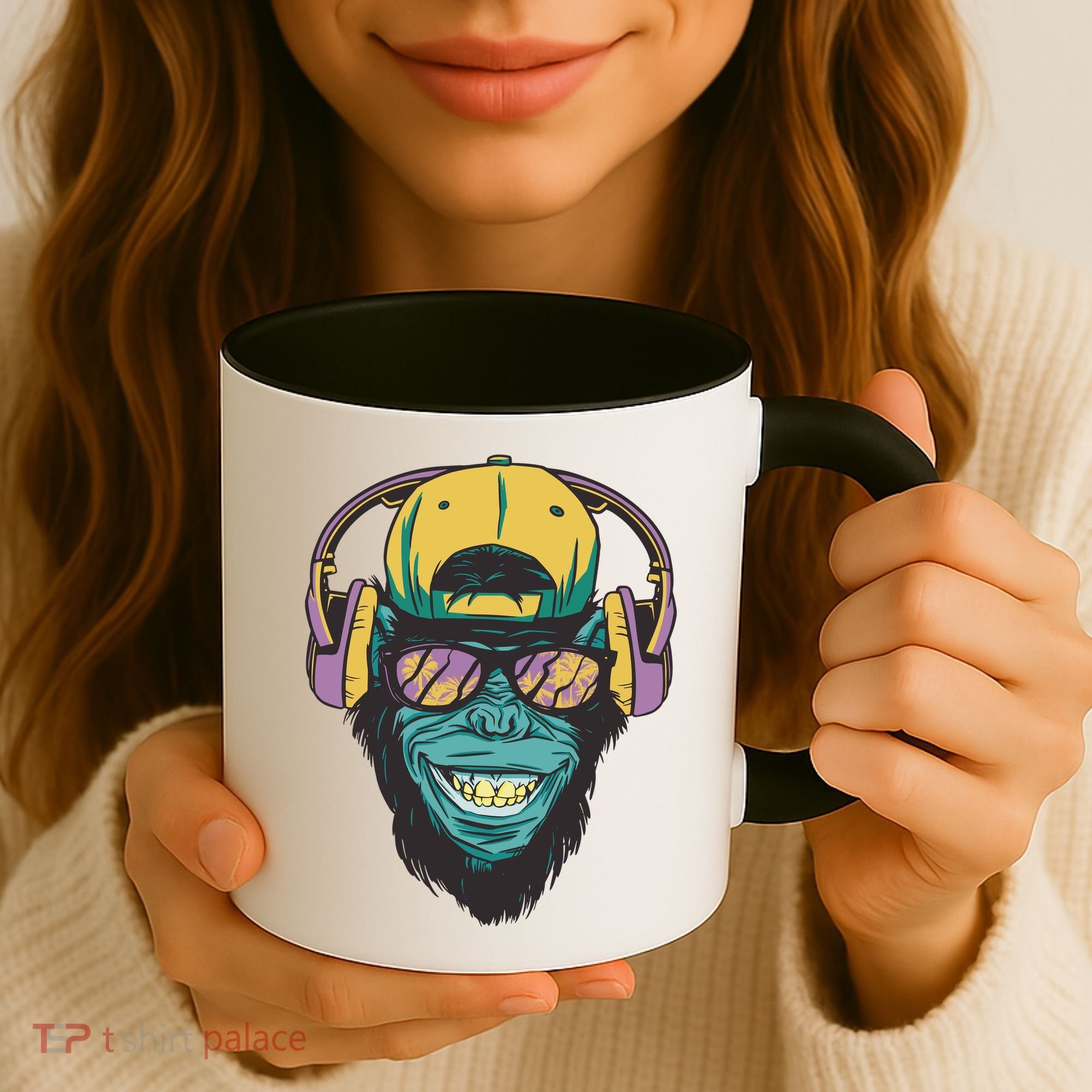 Palm Tree Music Monkey Coffee Mug