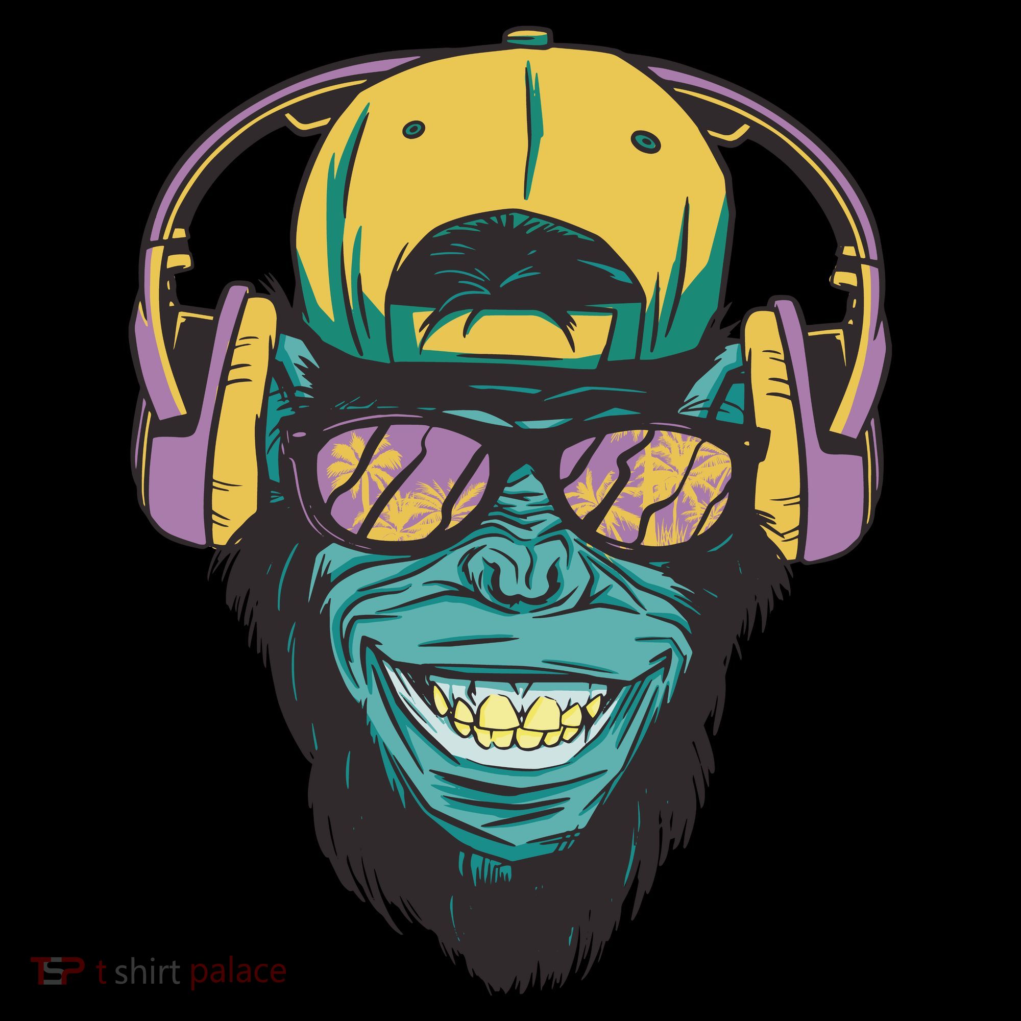 Palm Tree Music Monkey Mousepad