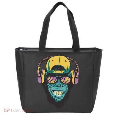 Palm Tree Music Monkey Tote Bag