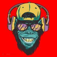 Palm Tree Music Monkey Santa Hat thumb 1