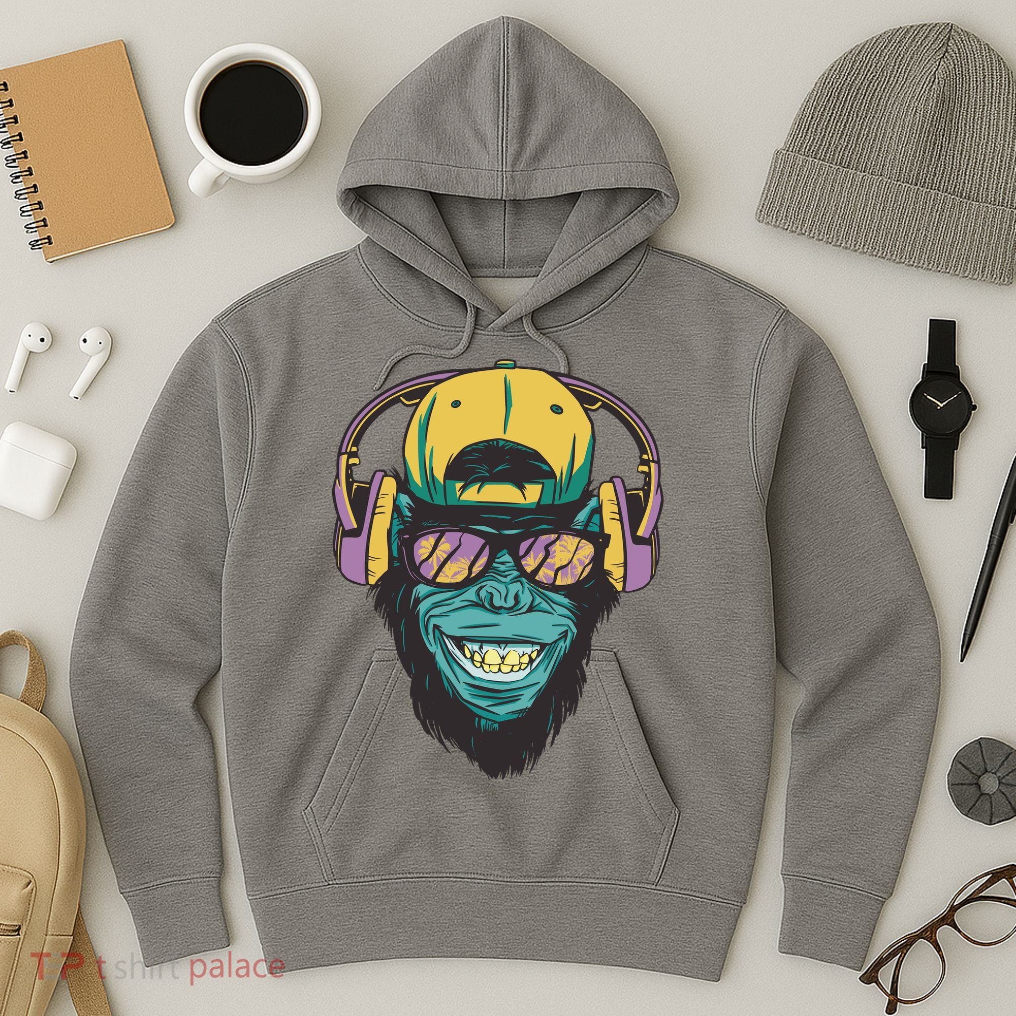 Palm Tree Music Monkey Hoodie