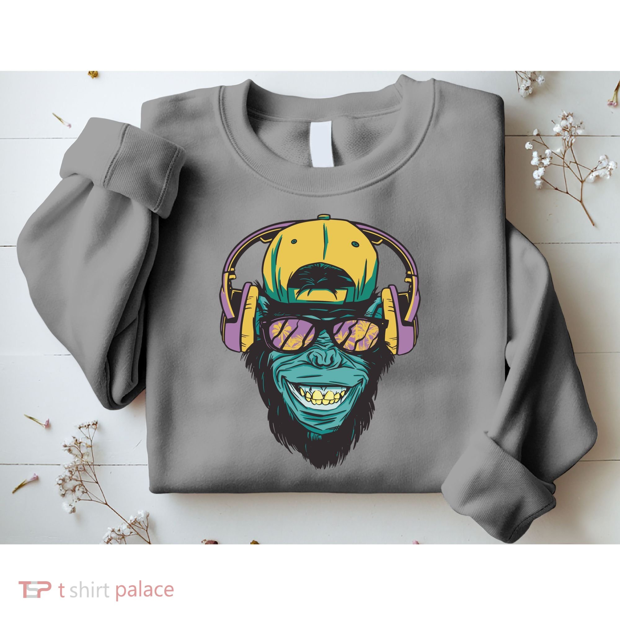 Palm Tree Music Monkey Sweatshirt