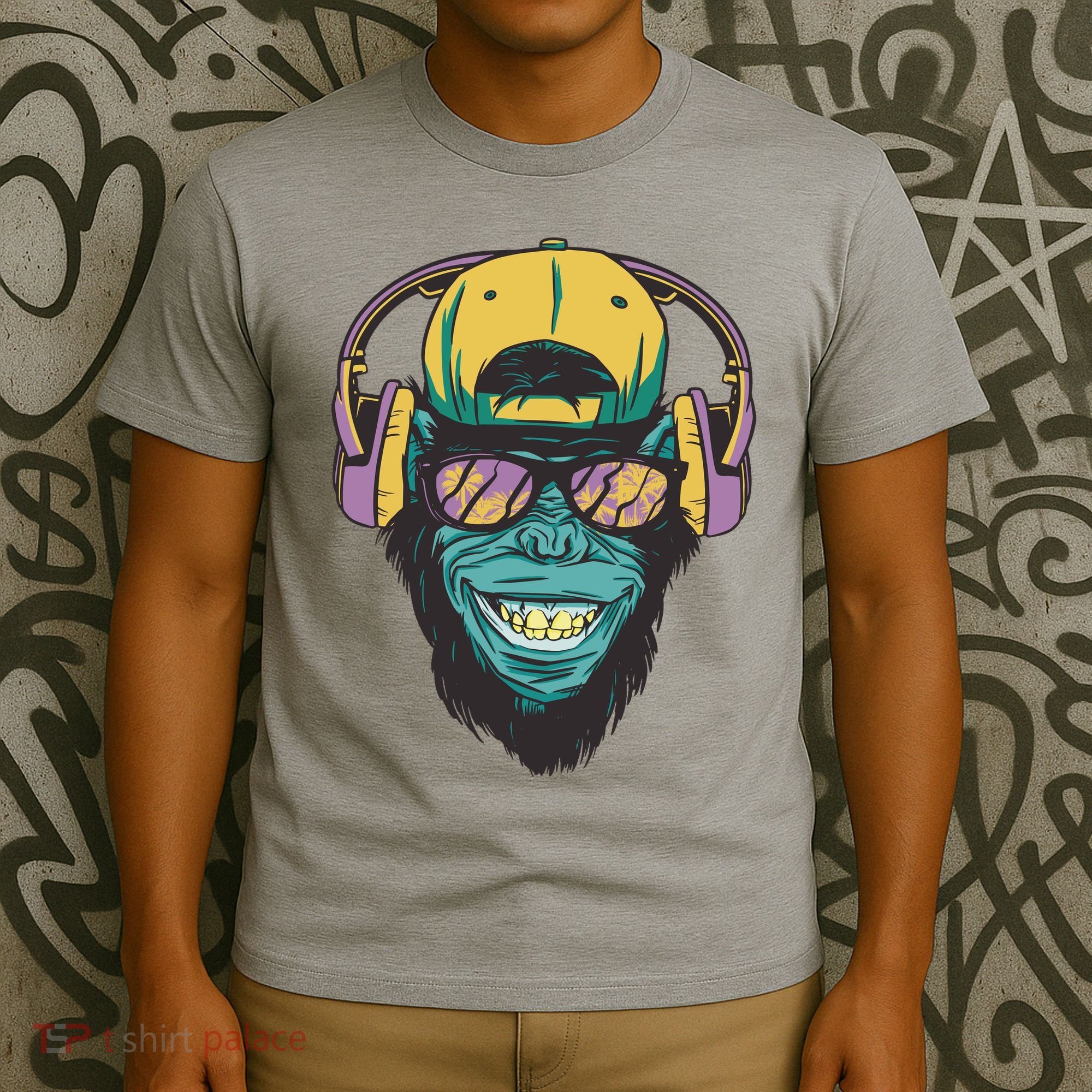 Palm Tree Music Monkey T-Shirt