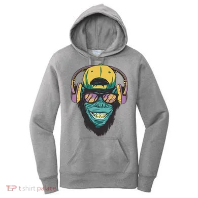 Palm Tree Music Monkey Women's Hoodie