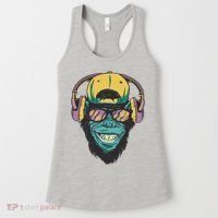 Palm Tree Music Monkey Women's Tank Top thumb 0