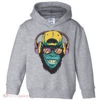 Palm Tree Music Monkey Toddler Hoodie thumb 0