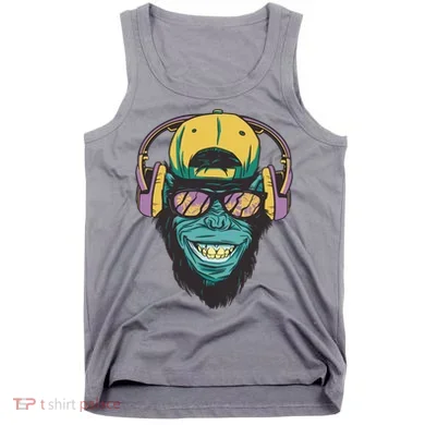 Palm Tree Music Monkey Tank Top