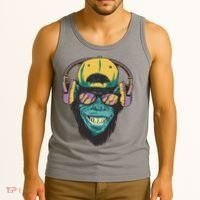 Palm Tree Music Monkey Tank Top thumb 3