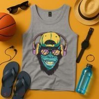 Palm Tree Music Monkey Tank Top thumb 4