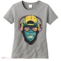 Palm Tree Music Monkey Women's T-Shirt thumb 0