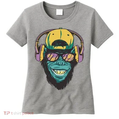 Palm Tree Music Monkey Women's T-Shirt