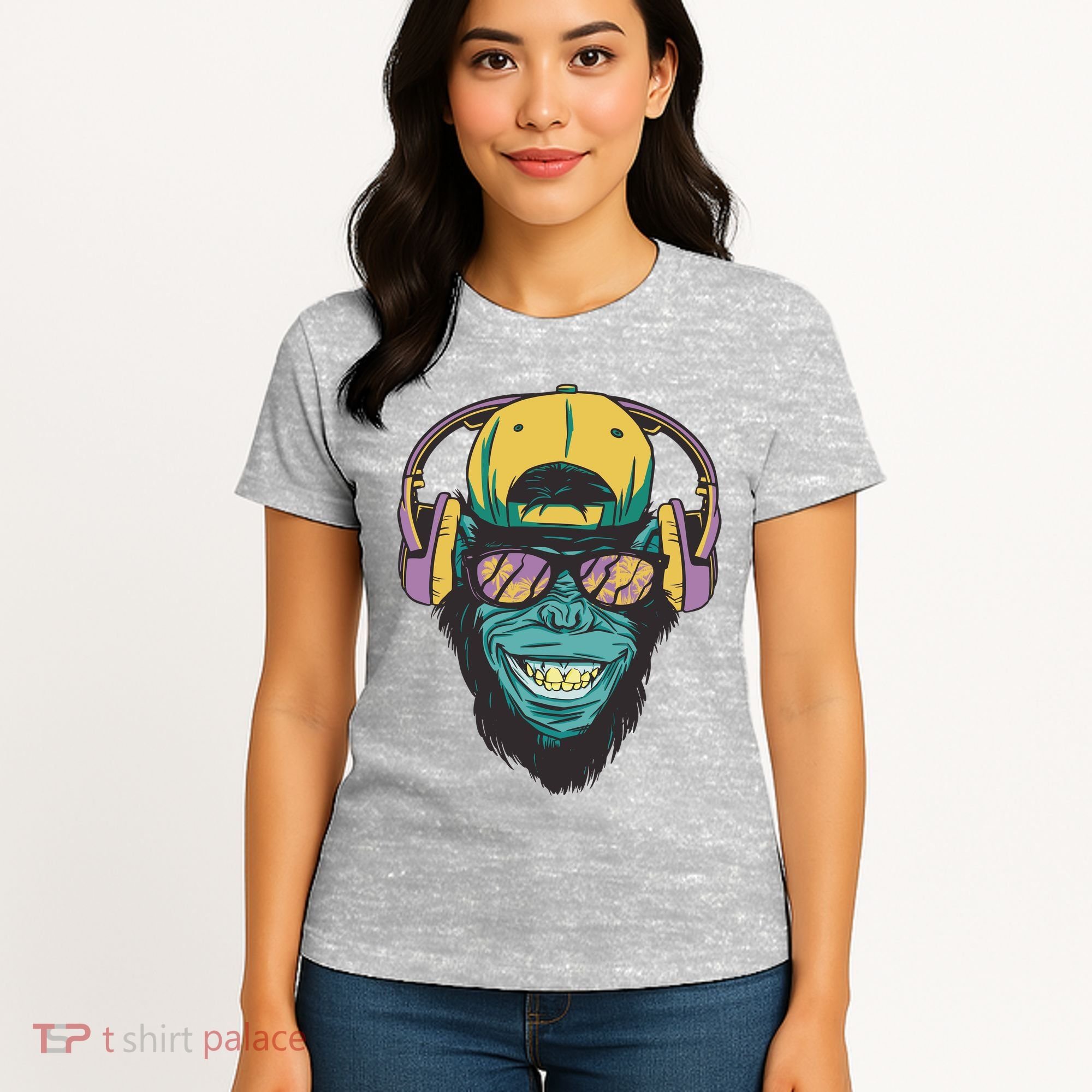Palm Tree Music Monkey Women's T-Shirt