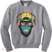 Palm Tree Music Monkey Kids Sweatshirt thumb 0