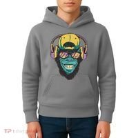 Palm Tree Music Monkey Kids Hoodie thumb 4