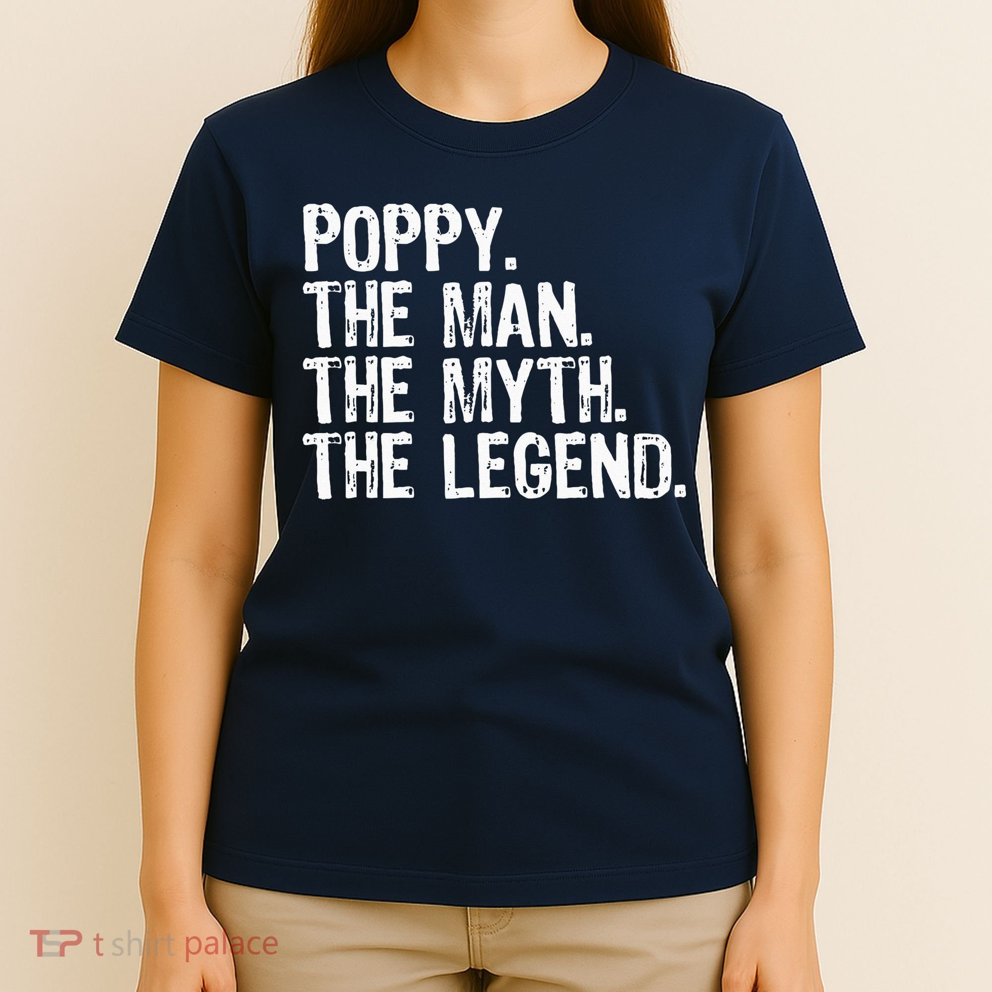 Poppy The Man The Myth The Legend Grandpa Gifts Christmas T-Shirt