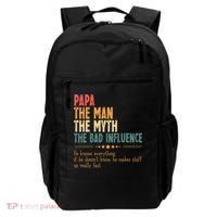 Papa The Man The Myth The Bad Influence Fathers Day Backpack thumb 0