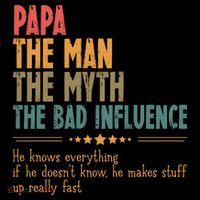 Papa The Man The Myth The Bad Influence Fathers Day Coffee Mug thumb 5