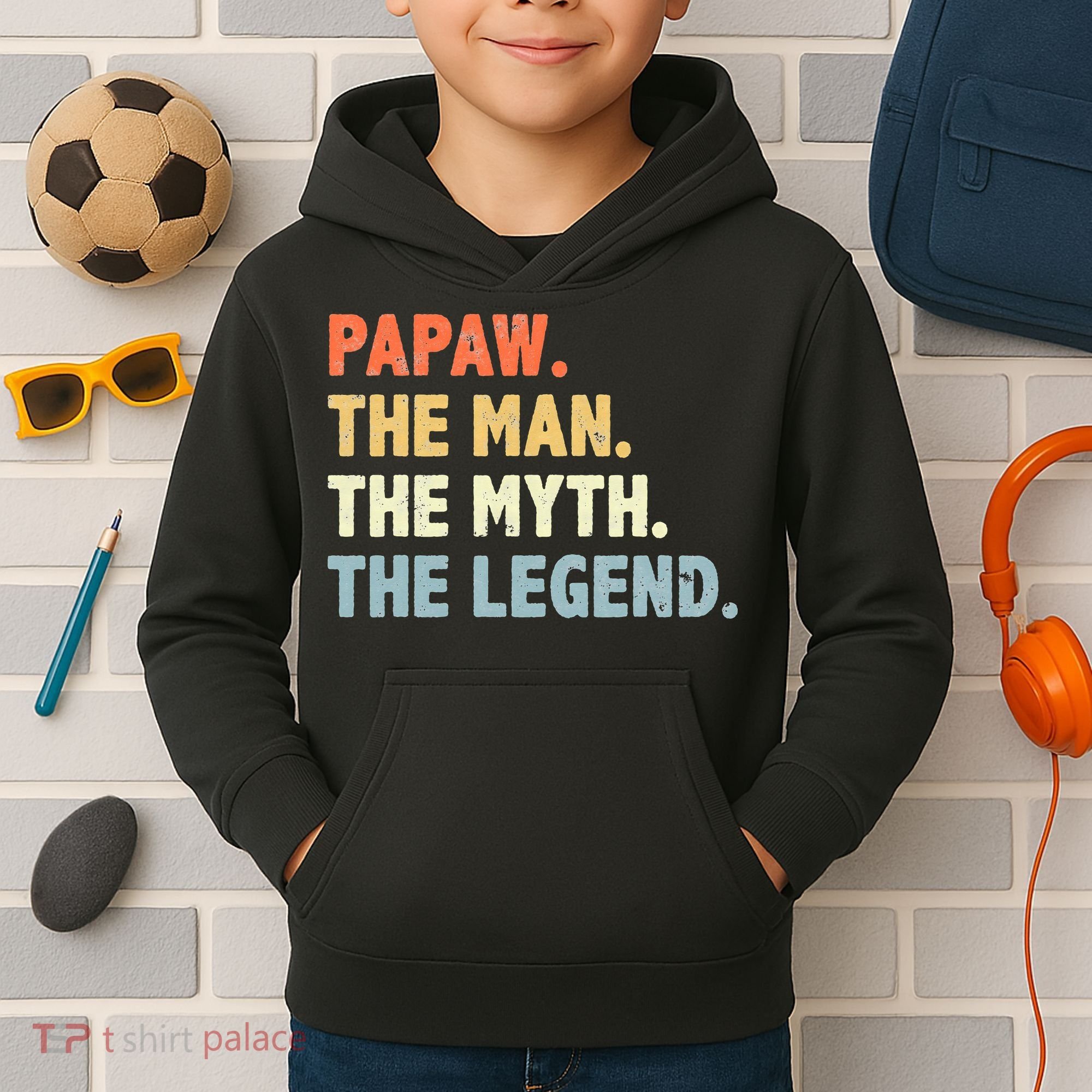 Papaw The Man Myth Legend Father’s Day Gift Kids Hoodie