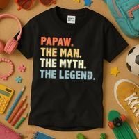 Papaw The Man Myth Legend Father’s Day Gift Kids T-Shirt thumb 3