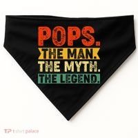 POPS THE MAN THE MYTH THE LEGEND Grandpa Gift For Dad USA-Made Doggie Bandana thumb 0