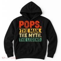 POPS THE MAN THE MYTH THE LEGEND Grandpa Gift For Dad Hoodie thumb 0