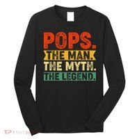 POPS THE MAN THE MYTH THE LEGEND Grandpa Gift For Dad Long Sleeve Shirt thumb 0