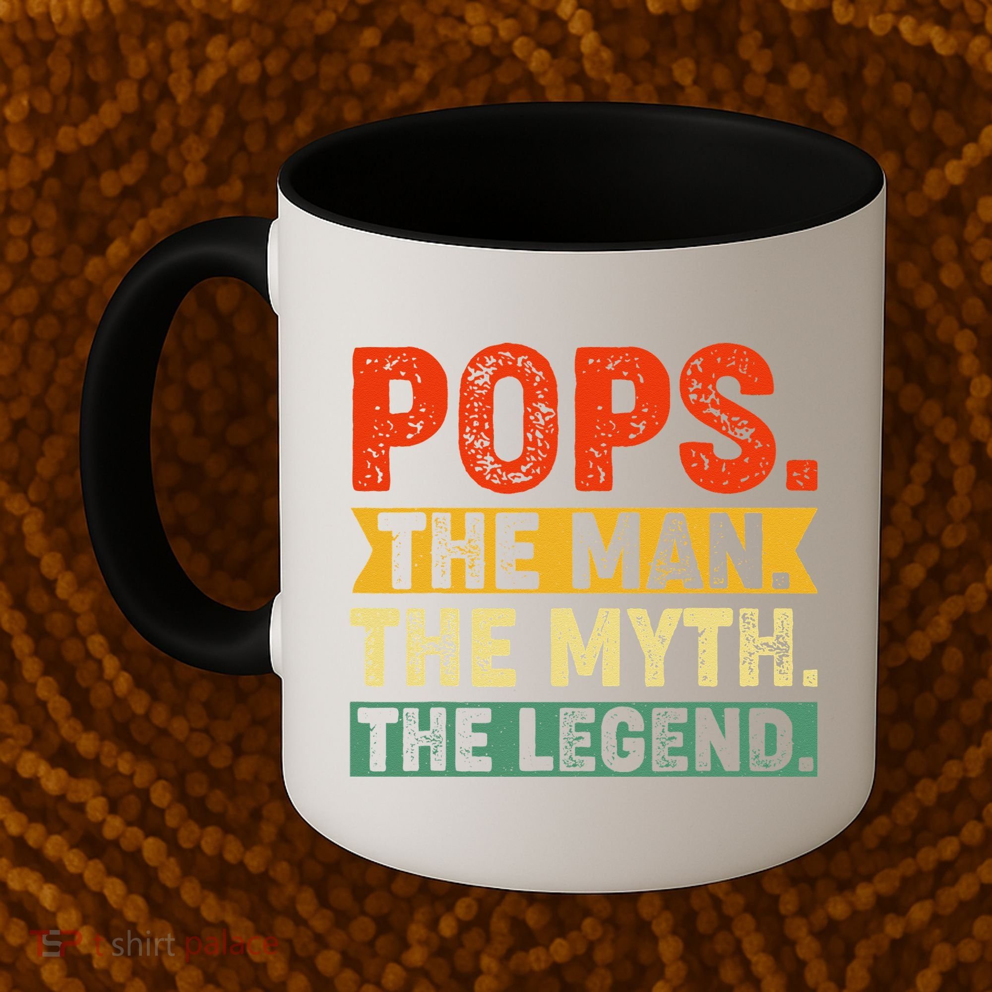 POPS THE MAN THE MYTH THE LEGEND Grandpa Gift For Dad Coffee Mug