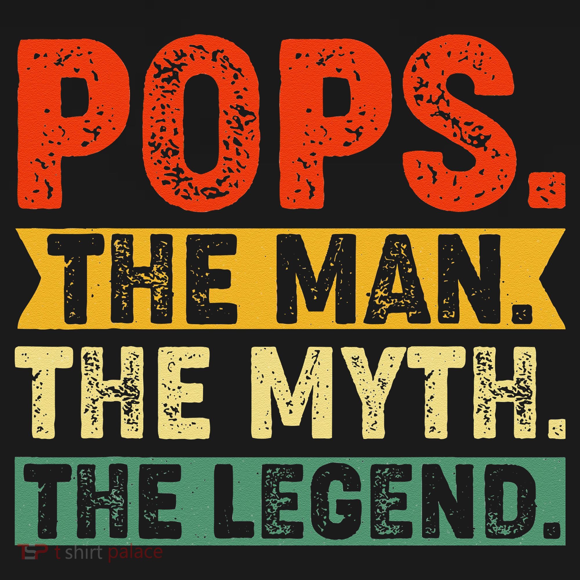 POPS THE MAN THE MYTH THE LEGEND Grandpa Gift For Dad Coaster