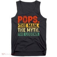 POPS THE MAN THE MYTH THE LEGEND Grandpa Gift For Dad Tank Top thumb 0