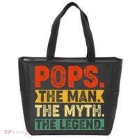 POPS THE MAN THE MYTH THE LEGEND Grandpa Gift For Dad Tote Bag thumb 0