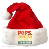 POPS THE MAN THE MYTH THE LEGEND Grandpa Gift For Dad Santa Hat thumb 0
