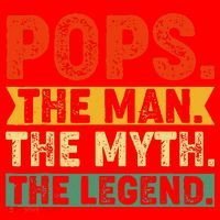 POPS THE MAN THE MYTH THE LEGEND Grandpa Gift For Dad Santa Hat thumb 1