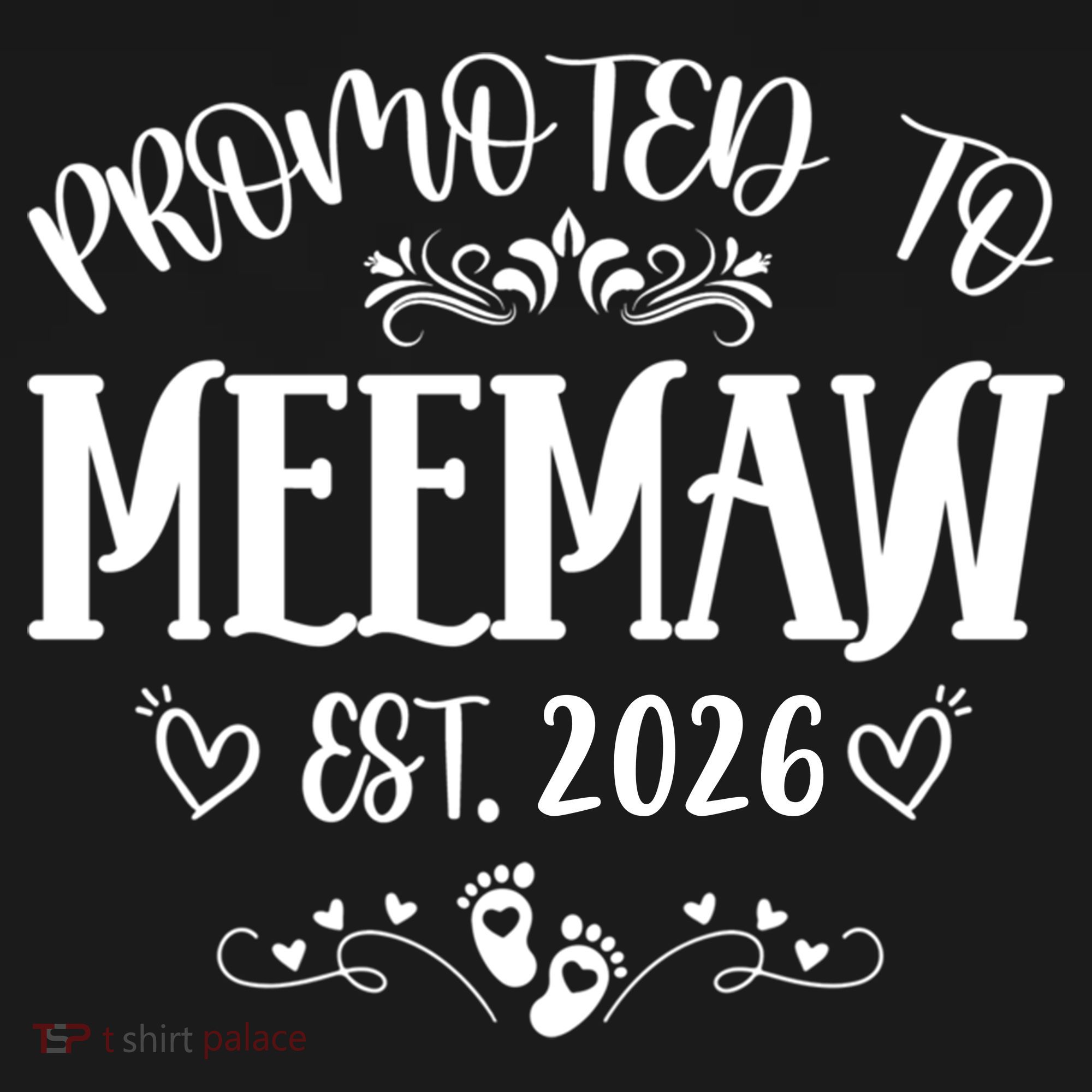 Promoted To Mee Maw New Baby EST 2026 Women's Hoodie