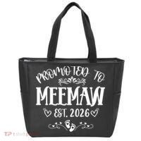 Promoted To Mee Maw New Baby EST 2026 Tote Bag thumb 0