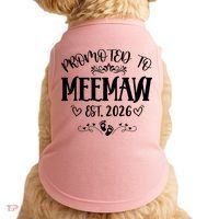Promoted To Mee Maw New Baby EST 2026 Doggie Tank thumb 0