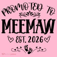 Promoted To Mee Maw New Baby EST 2026 Doggie Tank thumb 4