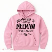 Promoted To Mee Maw New Baby EST 2026 Hoodie thumb 0