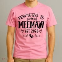 Promoted To Mee Maw New Baby EST 2026 T-Shirt thumb 3