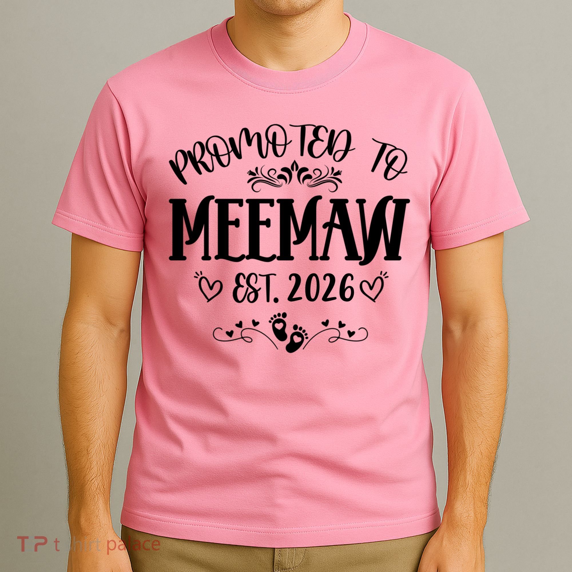 Promoted To Mee Maw New Baby EST 2026 T-Shirt