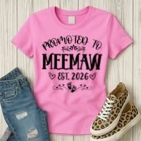 Promoted To Mee Maw New Baby EST 2026 Women's T-Shirt thumb 3