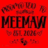 Promoted To Mee Maw New Baby EST 2026 Santa Hat thumb 1