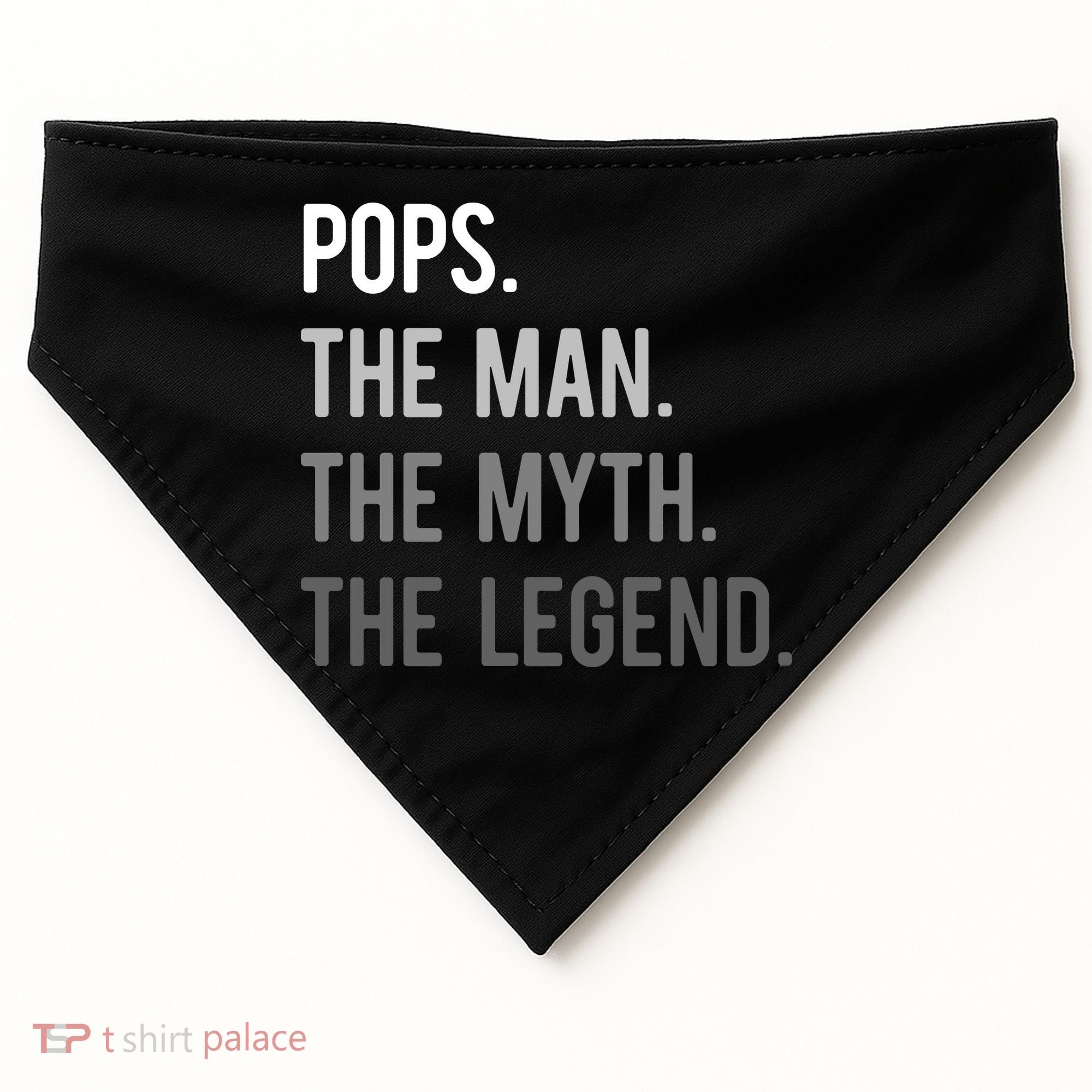 Pops The Man The Myth The Legend USA-Made Doggie Bandana