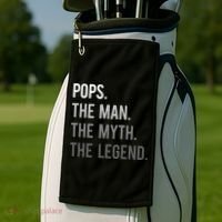 Pops The Man The Myth The Legend Golf Towel thumb 2