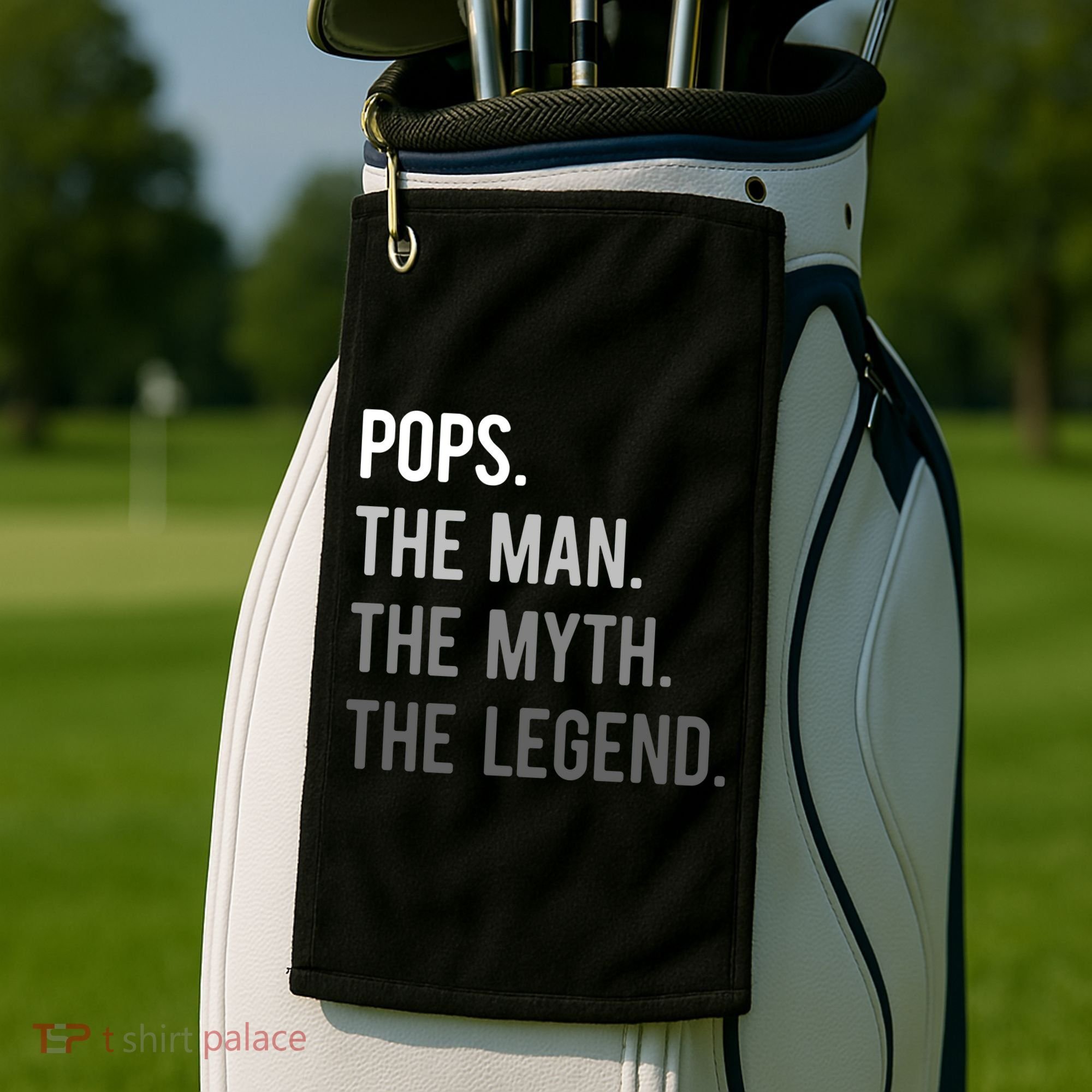 Pops The Man The Myth The Legend Golf Towel