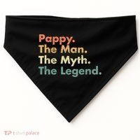 Pappy The Man The Myth The Legend Father Dad Uncle Gift USA-Made Doggie Bandana thumb 0