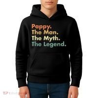 Pappy The Man The Myth The Legend Father Dad Uncle Gift Kids Hoodie thumb 4