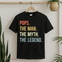 Pops The Man The Myth The Legend Retro Vintage T-Shirt thumb 2